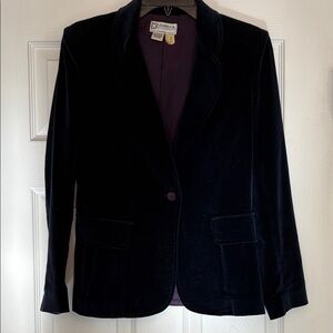 Vintage Loubella Extendables Navy Velvet Blazer